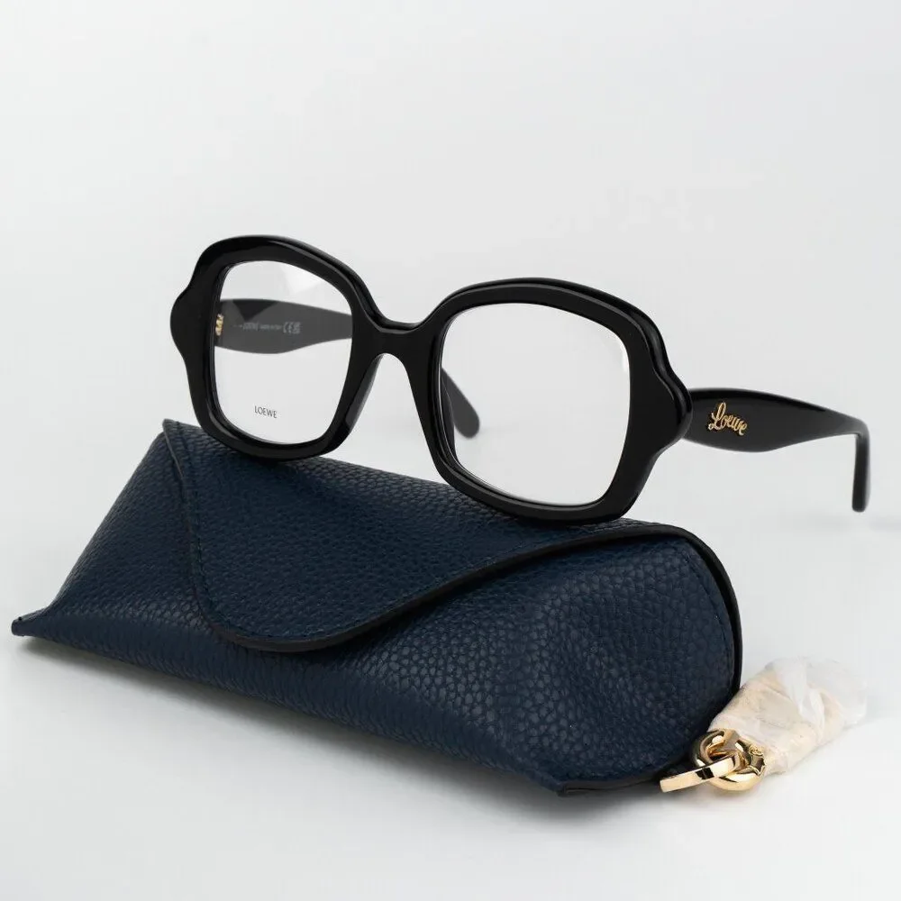 Loewe CURVY Women Eyeglasses Black Square LW50066I 001 BRAND NEW